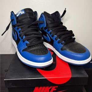 Nike Kids Black and Blue High-Top Sneakers